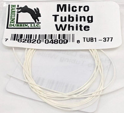 Hareline Dubbin Micro Tubing White Chenilles, Body Materials