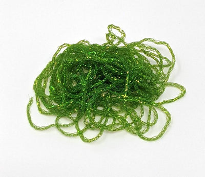 Hareline Dubbin Midge Diamond Braid Caddis Green Chenilles, Body Materials