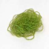 Hareline Dubbin Midge Diamond Braid Olive Chenilles, Body Materials