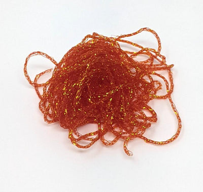Hareline Dubbin Midge Diamond Braid Orange Chenilles, Body Materials