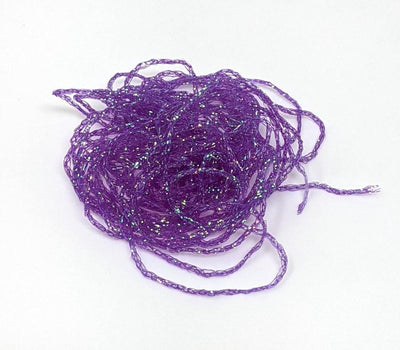 Hareline Dubbin Midge Diamond Braid Purple Chenilles, Body Materials