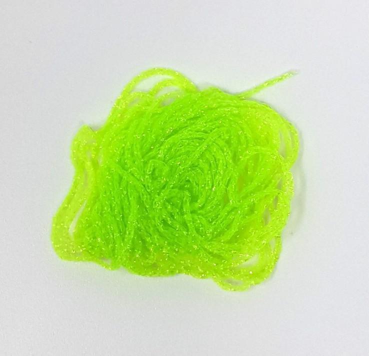 Hareline Dubbin Midge Ice Braid Fl. Chartreuse Chenilles, Body Materials