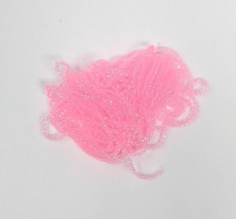 Hareline Dubbin Midge Ice Braid Fl. Hot Pink Chenilles, Body Materials