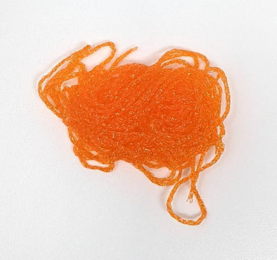 Hareline Dubbin Midge Ice Braid Hot Orange Chenilles, Body Materials