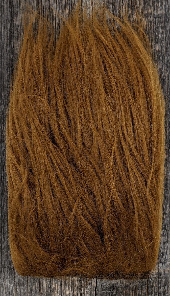 Hareline Dubbin Pseudo Hair Brown Flash, Wing Materials