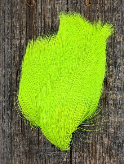 Hareline Dyed Deer Belly Hair Chartreuse Hair, Fur