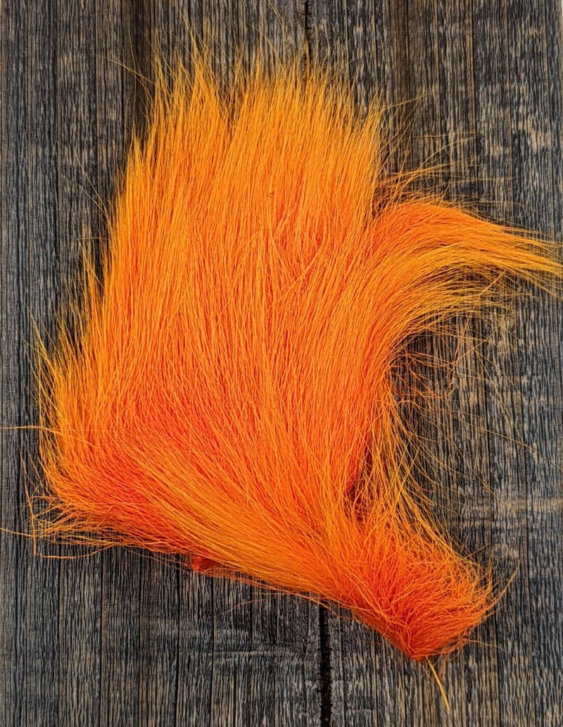 Hareline Dyed Deer Belly Hair Fl Orange Hair, Fur