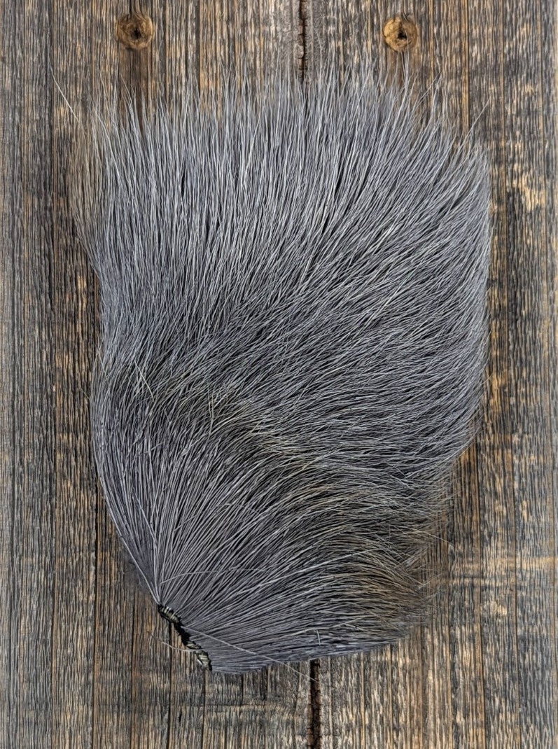 Hareline Dyed Deer Belly Hair Gray Hair, Fur