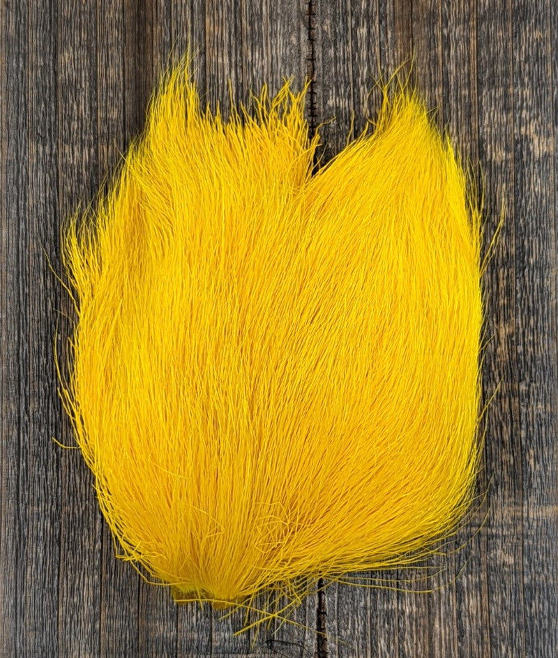Hareline Dyed Deer Belly Hair Yellow Hair, Fur