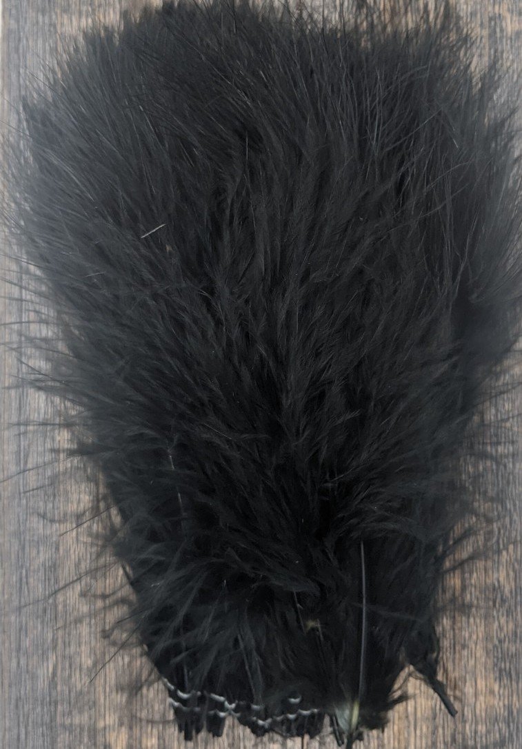 Hareline Extra Select Marabou Black Saddle Hackle, Hen Hackle, Asst. Feathers