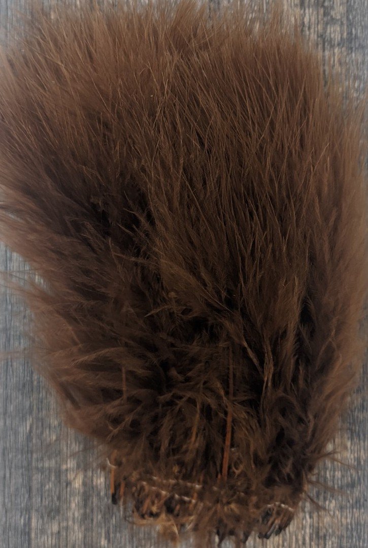 Hareline Extra Select Marabou Brown Saddle Hackle, Hen Hackle, Asst. Feathers
