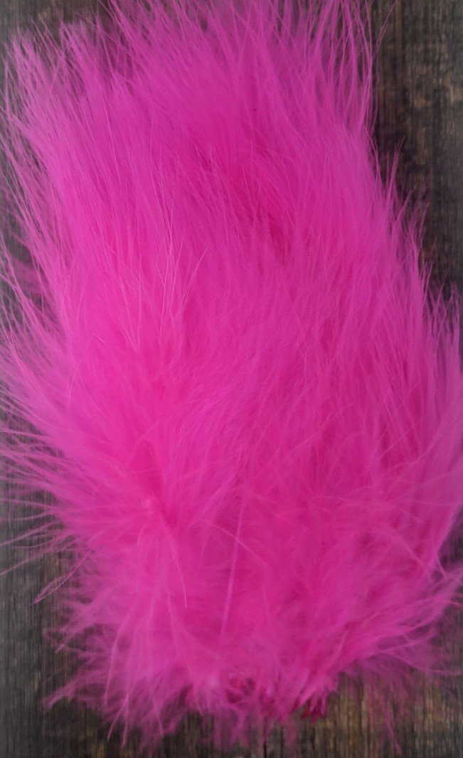 Hareline Extra Select Marabou Fl. Fuchsia Saddle Hackle, Hen Hackle, Asst. Feathers