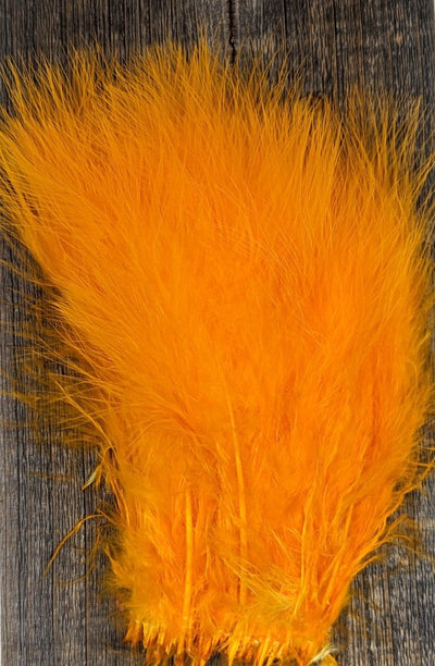 Hareline Extra Select Marabou Orange Saddle Hackle, Hen Hackle, Asst. Feathers