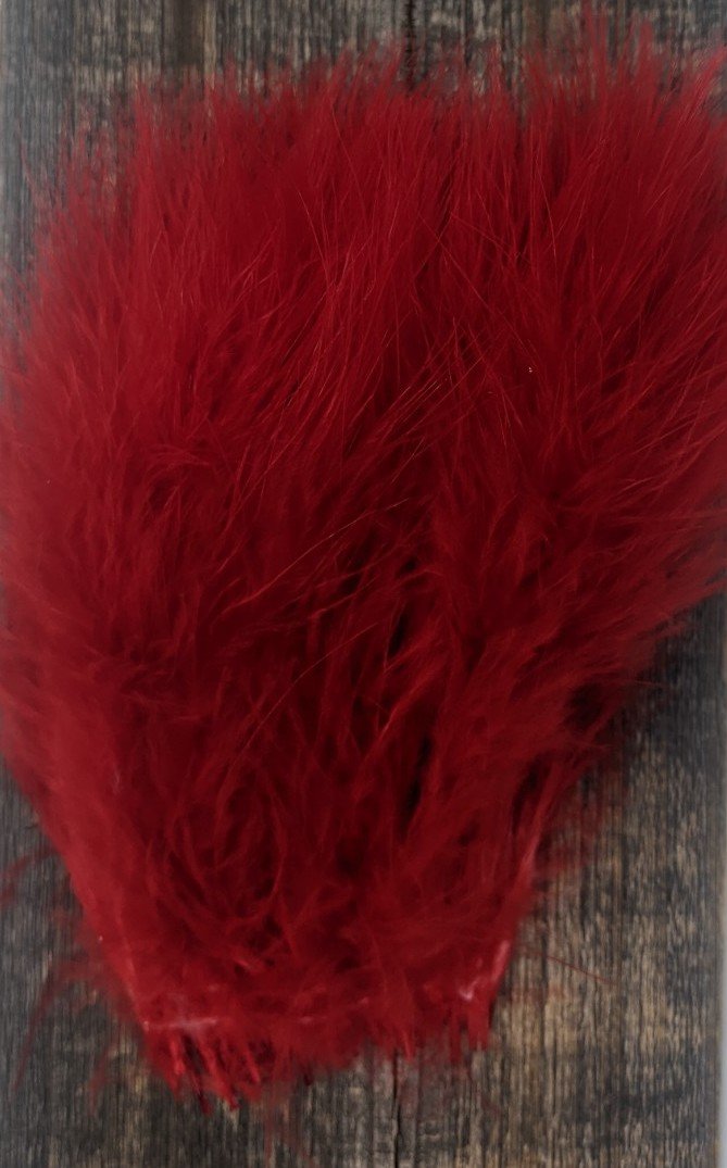 Hareline Extra Select Marabou Red Saddle Hackle, Hen Hackle, Asst. Feathers