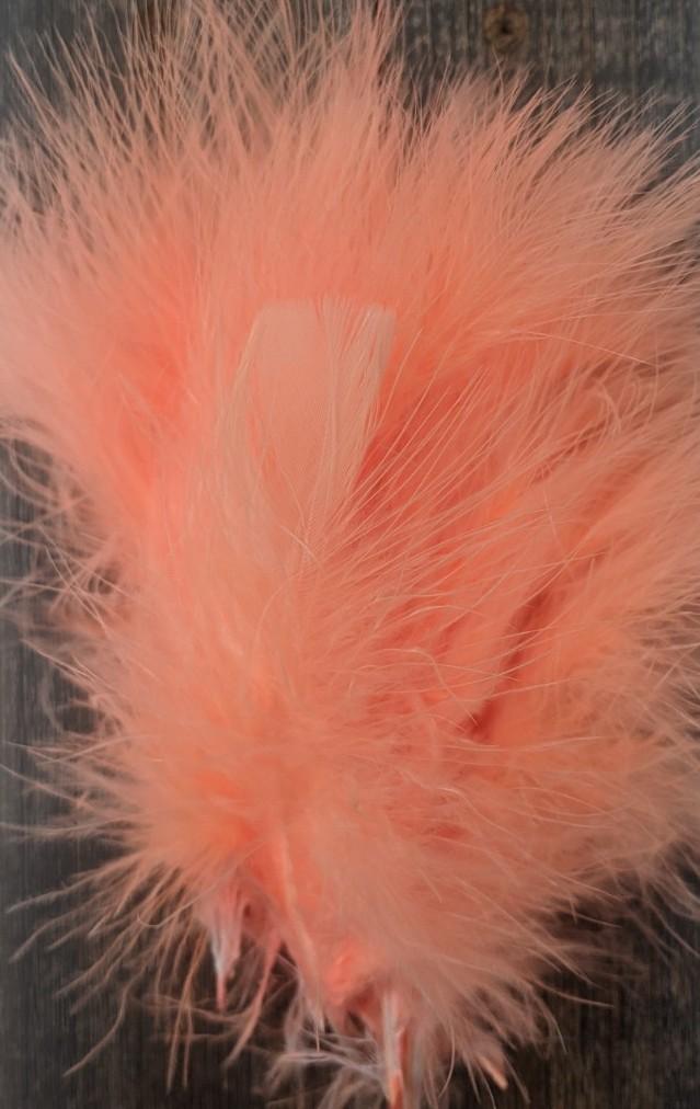 Hareline Extra Select Marabou Shell Pink Saddle Hackle, Hen Hackle, Asst. Feathers