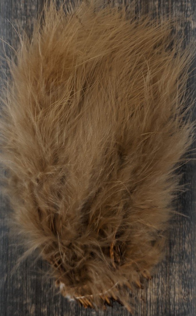 Hareline Extra Select Marabou Tan Saddle Hackle, Hen Hackle, Asst. Feathers