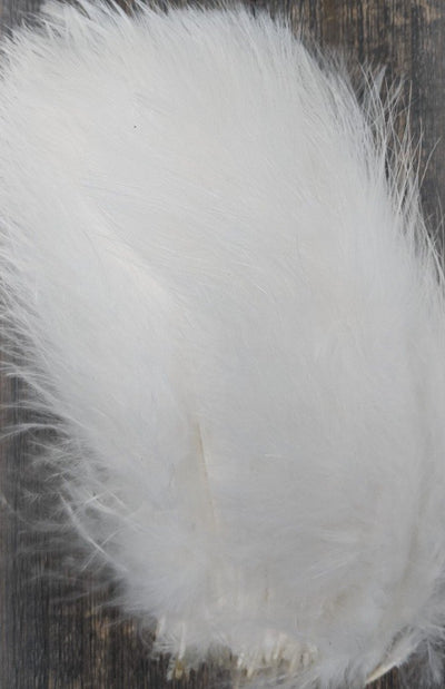 Hareline Extra Select Marabou White Saddle Hackle, Hen Hackle, Asst. Feathers
