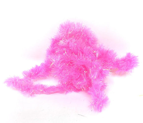 Hareline Frizzle Chenille Fl Fuschia / Large 5/8" Chenilles, Body Materials
