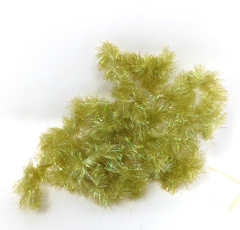 Hareline Frizzle Chenille Olive / Wide 3/4" Chenilles, Body Materials