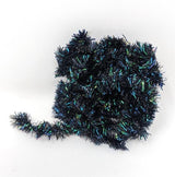 Hareline Frizzle Chenille Peacock Black / Large 5/8" Chenilles, Body Materials