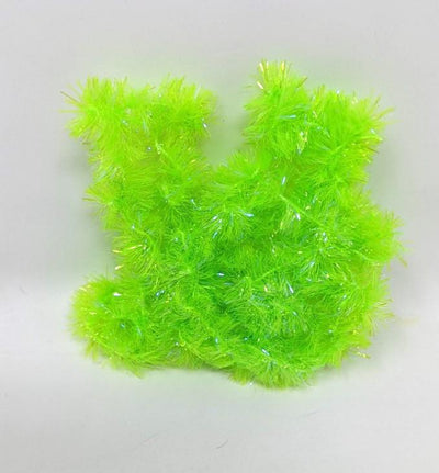 Hareline Frizzle Chenille UV Chartreuse / Medium 3/8" Chenilles, Body Materials