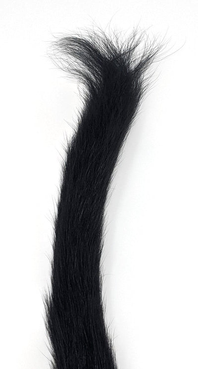 Hareline Gray Squirrel Tail Dyed Black Hair, Fur