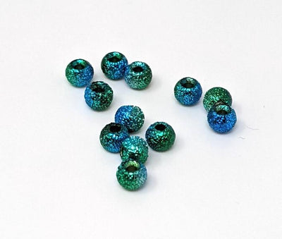 Hareline Gritty Tungsten Bead #263 Peacock Grit / 1/8 3.3mm Beads, Eyes, Coneheads