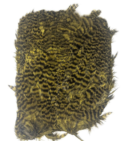 Hareline Grizzly Soft Hackle Marabou Patch Olive Saddle Hackle, Hen Hackle, Asst. Feathers