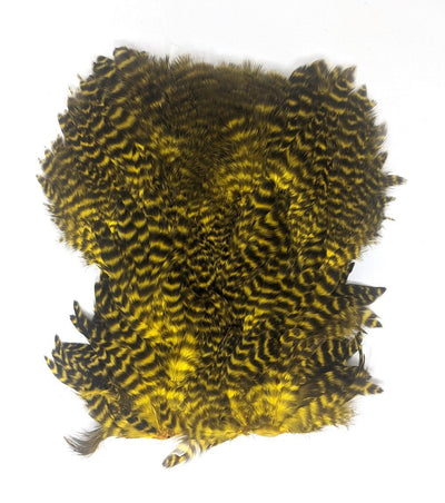 Hareline Grizzly Soft Hackle Marabou Patch Yellow Saddle Hackle, Hen Hackle, Asst. Feathers