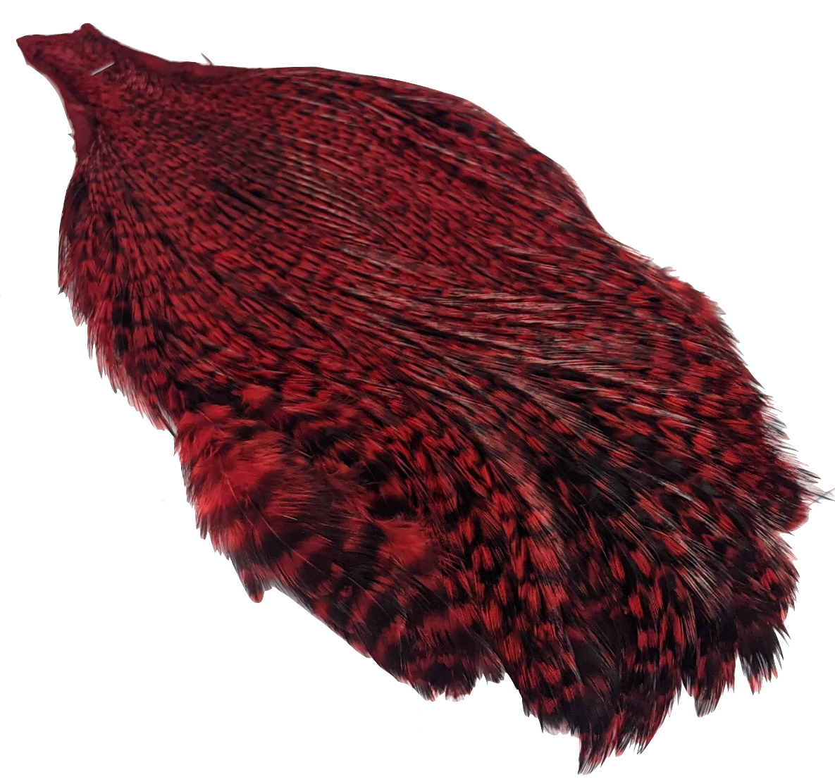 Hareline Grizzly Streamer Cape #310 Red Grizzly Saddle Hackle, Hen Hackle, Asst. Feathers