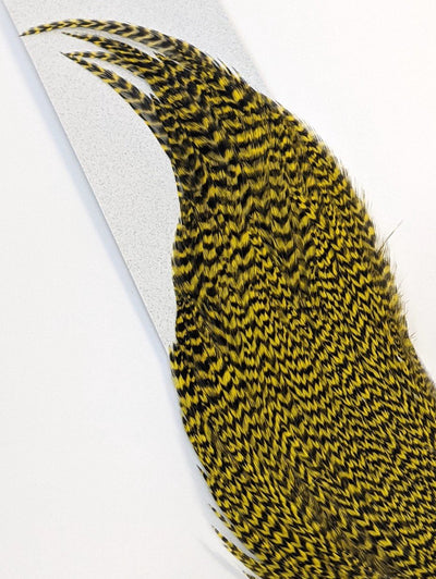 Hareline Half Cape #179 Grizzly Yellow Dry Fly Hackle