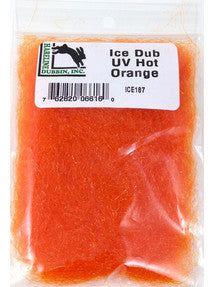 Hareline Ice Dub Dubbing UV Hot Orange Dubbing