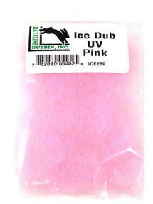 Hareline Ice Dub Dubbing UV Pink Dubbing