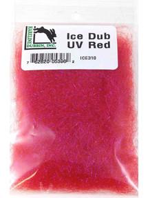 Hareline Ice Dub Dubbing UV Red Dubbing