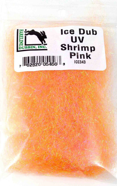 Hareline Ice Dub Dubbing UV Shrimp Pink Dubbing