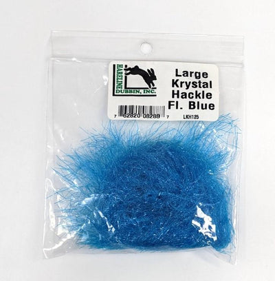 Hareline Krystal Hackle Large / Fl Blue Chenilles, Body Materials