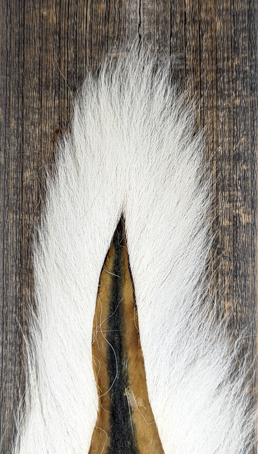 Hareline Large Northern Bucktail White Hair, Fur