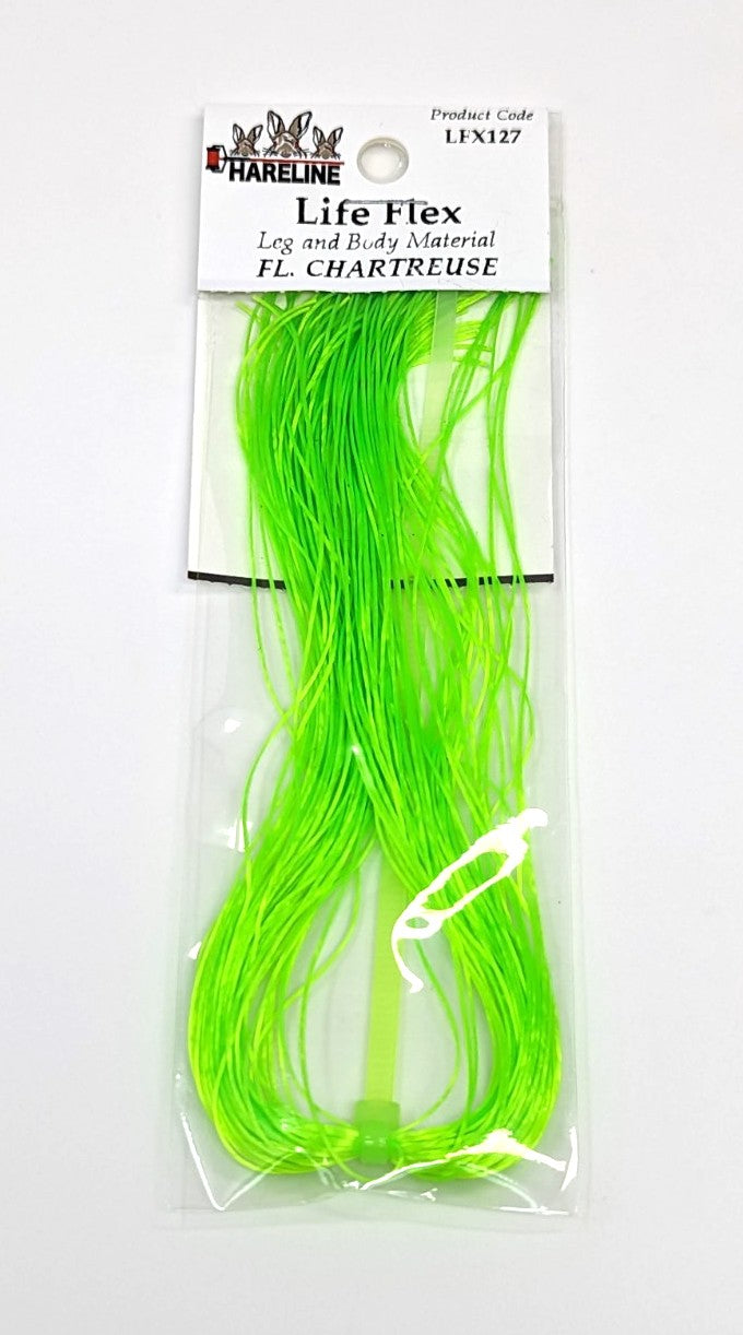 Hareline Life-Flex Fl. Chartreuse Rubber Legs