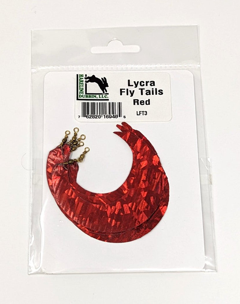 Hareline Lycra Fly Tails 5 Inch Red Legs, Wings, Tails