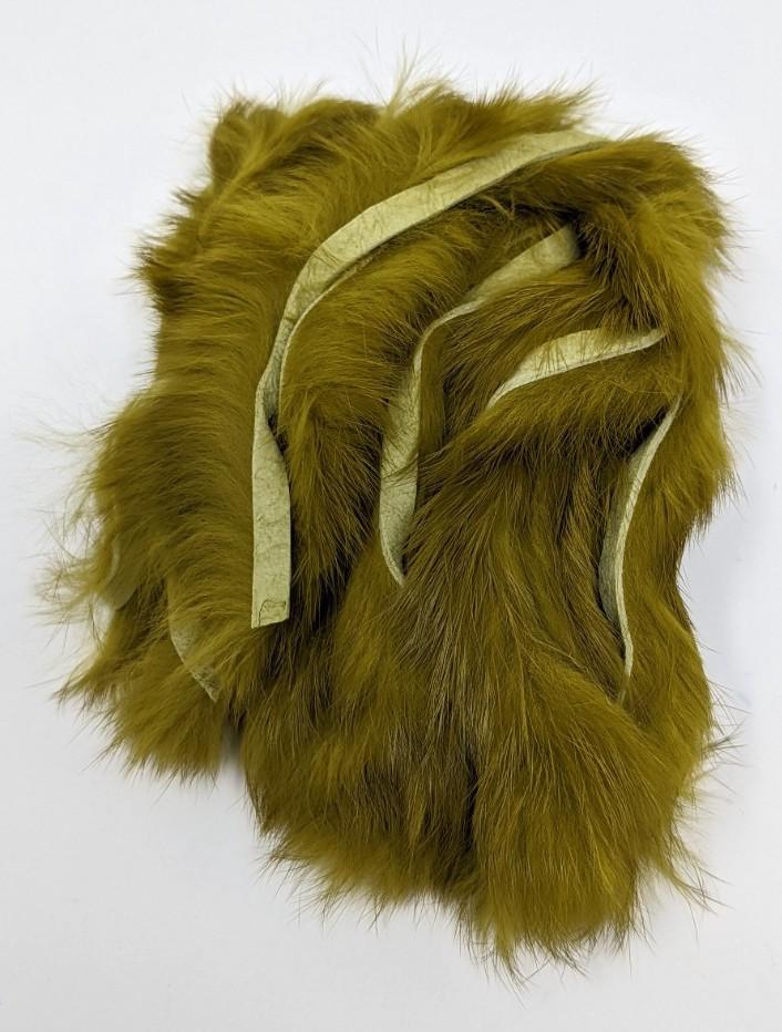 Hareline Magnum Cut Hide Olive Hair, Fur