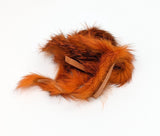 Hareline Magnum Rabbit Strips Crawfish Orange Hair, Fur