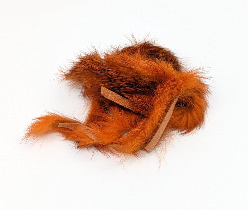 Hareline Magnum Rabbit Strips Crawfish Orange Hair, Fur