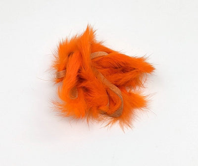 Hareline Magnum Rabbit Strips Fl Orange Hair, Fur