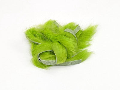 Hareline Magnum Rabbit Strips Lime Green Hair, Fur