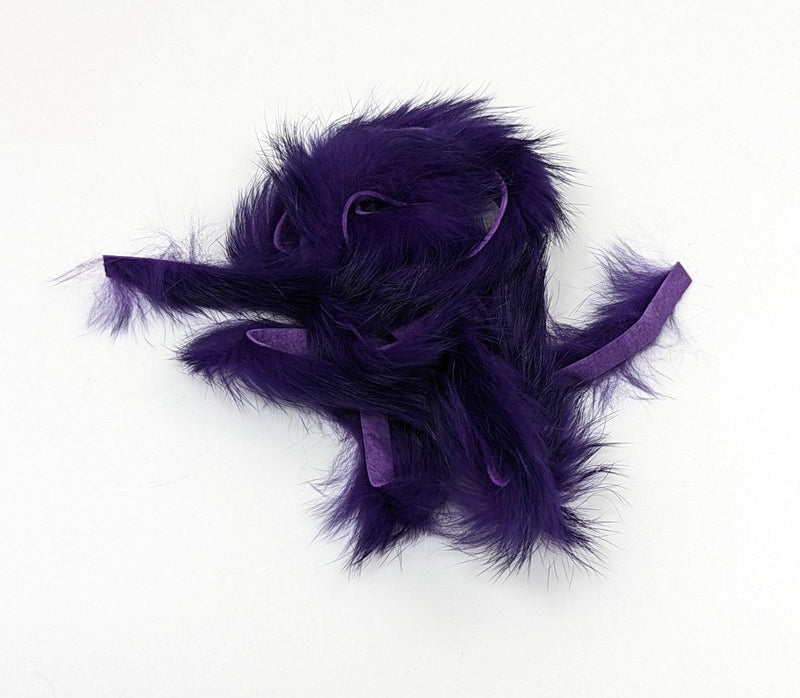 Hareline Magnum Rabbit Strips Purple Hair, Fur