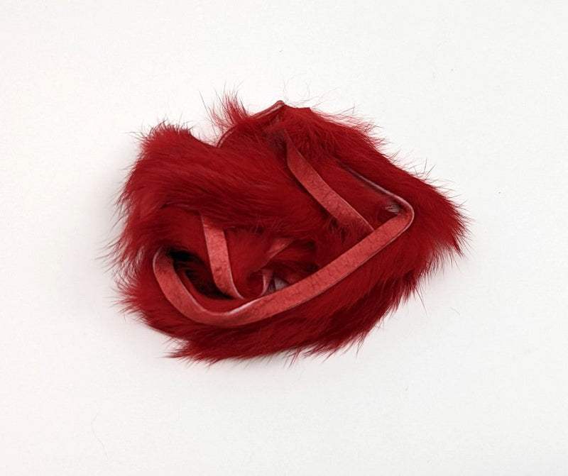 Hareline Magnum Rabbit Strips Red Hair, Fur