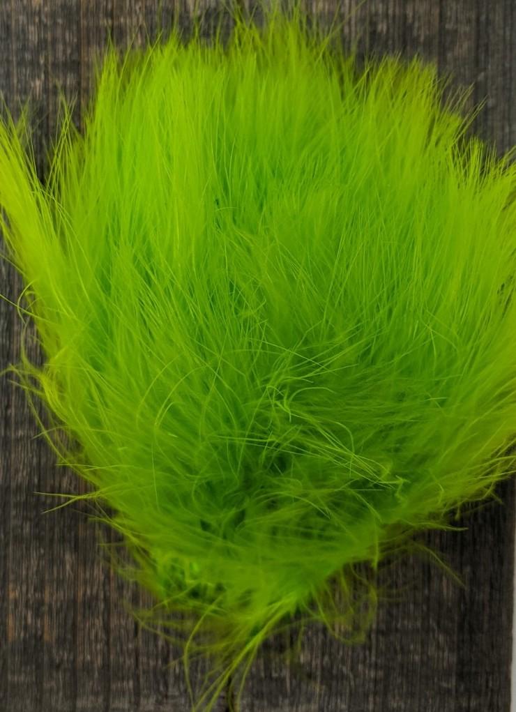 Hareline Marabou Blood Quills Chartreuse #54 Saddle Hackle, Hen Hackle, Asst. Feathers