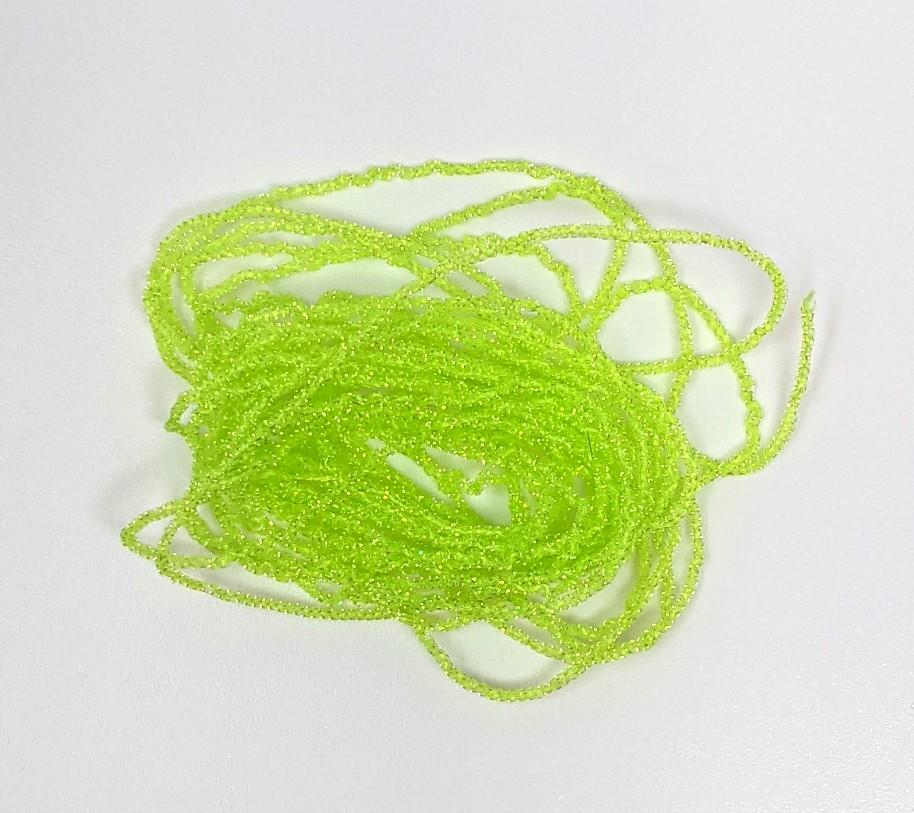 Hareline Micro Pearl Core Braid Chartreuse Chenilles, Body Materials