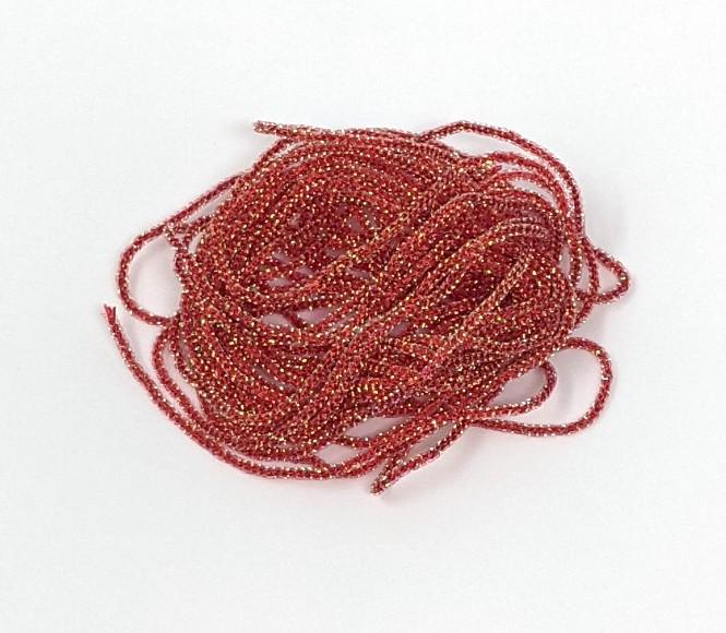 Hareline Micro Pearl Core Braid Red Chenilles, Body Materials