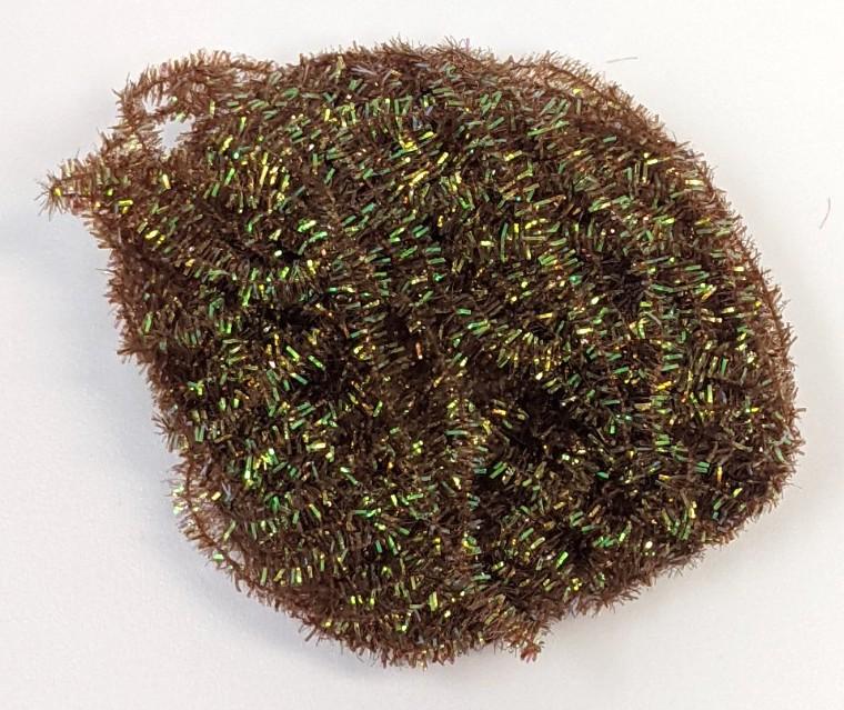 Hareline Midge Cactus Chenille Medium Brown Chenilles, Body Materials